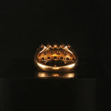 14k Yellow Gold Emerald and 0.50cttw Diamond Band Ring Size 4.25
