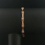 14k Yellow Gold 0.25cttw Diamond Fancy Link Bracelet 7"