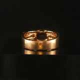 14k Yellow Gold Rhodolite Garnet and 0.25cttw Diamond Ladies Band Ring Size 6.5