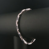14k White Gold Sapphire and 0.65cttw Diamond Vintage Link Bracelet 7"