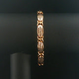 10k Yellow Gold and 1cttw Baguette Diamond 16.3g Fancy Link Bracelet 7.25"