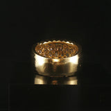 18k Yellow Gold and 2cttw Diamond Heavy Cluster Ring Size 7