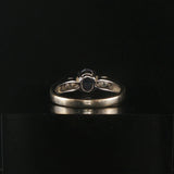 18k White Gold Oval Cut Tanzanite and Diamond Ring Size 6.75