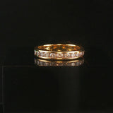 18k Yellow Gold and 0.60cttw Diamond Half Eternity Band Ring Size 6