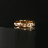 18k Yellow Gold and 0.60cttw Diamond Half Eternity Band Ring Size 6