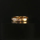 18k Yellow Gold and 0.60cttw Diamond Half Eternity Band Ring Size 6