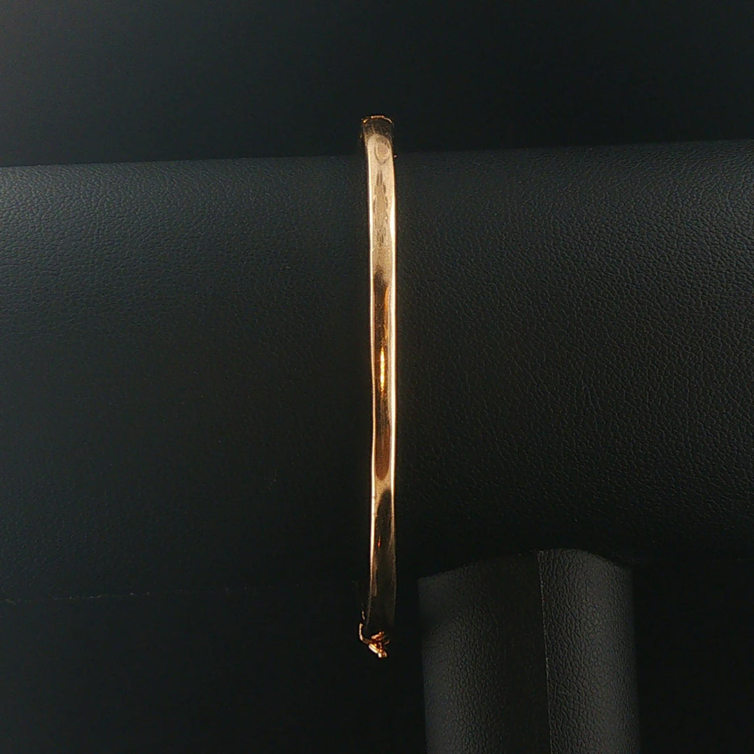 14k Yellow and White Gold 0.50cttw Diamond Bypass Bangle Bracelet 6.75"