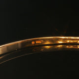 14k Yellow and White Gold 0.50cttw Diamond Bypass Bangle Bracelet 6.75"