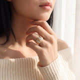 14k Yellow Gold and 0.25cttw Diamond Ladies Solid Heavy Band Ring Size 5.75