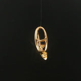 14k Yellow Gold and 0.35cttw Baguette Diamond Slide Pendant