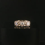 14k White Gold and 1cttw Three Diamond Vintage Ring Size 8