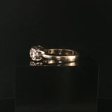 14k White Gold and 1cttw Three Diamond Vintage Ring Size 8
