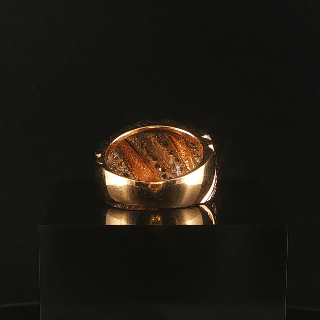 14k Yellow Gold and 0.30cttw Diamond Ladies Solid Vintage Band Ring Size 7