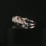 14k White Gold and 1.46cttw Diamond Vintage Ladies Ring Size 5.25