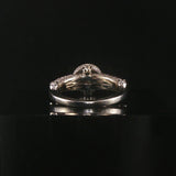 14k White Gold and 1.46cttw Diamond Vintage Ladies Ring Size 5.25