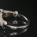 14k White Gold and 1.46cttw Diamond Vintage Ladies Ring Size 5.25