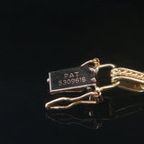 14k Yellow Gold and 1cttw Bezel Set Diamond Solid Vintage Link Bracelet 7.75"