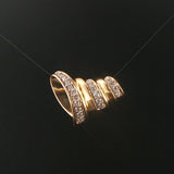 14k Yellow Gold and 0.50cttw Round Cut Diamond Slide Pendant