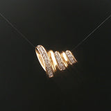 14k Yellow Gold and 0.50cttw Round Cut Diamond Slide Pendant