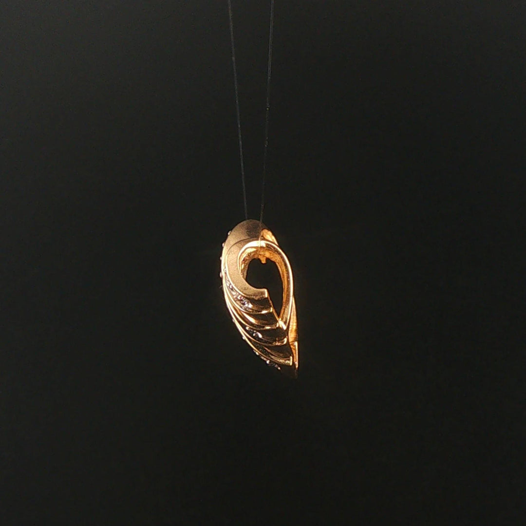 14k Yellow Gold and 0.50cttw Round Cut Diamond Slide Pendant
