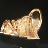 14k Yellow Gold and 0.50cttw Round Cut Diamond Slide Pendant