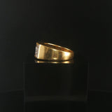 18k Yellow Gold and 2cttw Diamond Solid Heavy Vintage Men's Ring Size 10.25