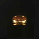 18k Yellow Gold and 2cttw Diamond Solid Heavy Vintage Men's Ring Size 10.25