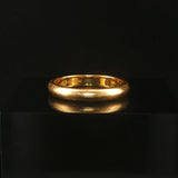 18k Yellow Gold and 0.05ct Flush Set Diamond Solid Band Ring Size 7