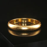 18k Yellow Gold and 0.05ct Flush Set Diamond Solid Band Ring Size 7