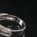 18k White Gold 2.38ct Pear Cut Citrine and Diamond Halo Ring Size 7
