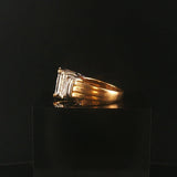 14k Yellow and White Gold 1.50cttw Princess Cut Diamond Vintage Ring Size 6.75