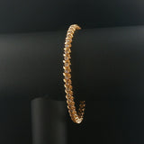14k Yellow Gold and 1.50cttw Diamond Solid S Link Vintage Tennis Bracelet 7.25"