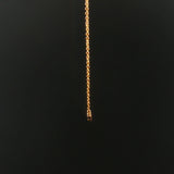 14k Yellow Gold and 0.30cttw Bezel Set Diamond Station Pendant Necklace 18"
