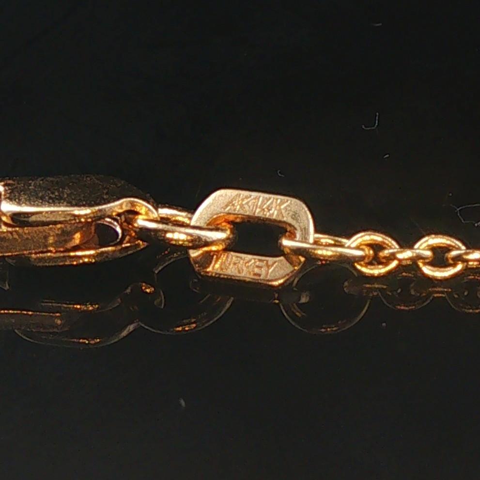 14k Yellow Gold and 0.30cttw Bezel Set Diamond Station Pendant Necklace 18"
