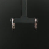 14k White Gold and 0.45cttw Vintage Diamond Hoop Huggie Earrings