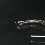 14k White Gold and 0.45cttw Vintage Diamond Hoop Huggie Earrings
