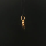 14k Yellow Gold Sapphire and Diamond Polished Heart Charm Pendant