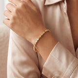 14k Yellow Gold and 1cttw Diamond Solid Bar Link Tennis Bracelet 7"