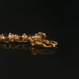 14k Yellow Gold and 1cttw Diamond Solid Bar Link Tennis Bracelet 7"