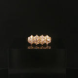14k Yellow Gold and 0.65cttw Diamond Vintage Ladies Cluster Ring Size 7.75