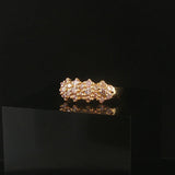 14k Yellow Gold and 0.65cttw Diamond Vintage Ladies Cluster Ring Size 7.75