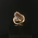 10k Yellow Gold and 2.50cttw Diamond Vintage Ladies Cluster Ring Size 8