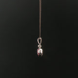14k White Gold Ruby and Diamond Heart Pendant Necklace 18"
