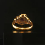 18k Yellow Gold Ruby and 0.50cttw Baguette Diamonds Vintage Ring Size 8