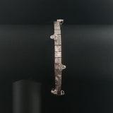 18k White Gold and 1.20cttw Diamond Brushed Finish Vintage Link Bracelet 7.25"