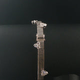 18k White Gold and 1.20cttw Diamond Brushed Finish Vintage Link Bracelet 7.25"