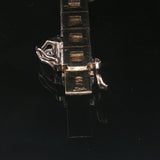 18k White Gold and 1.20cttw Diamond Brushed Finish Vintage Link Bracelet 7.25"