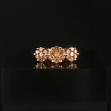 10k Yellow Gold and 1cttw Champagne Diamond Ladies Cluster Ring Size 7