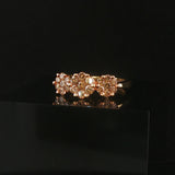 10k Yellow Gold and 1cttw Champagne Diamond Ladies Cluster Ring Size 7