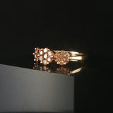 10k Yellow Gold and 1cttw Champagne Diamond Ladies Cluster Ring Size 7